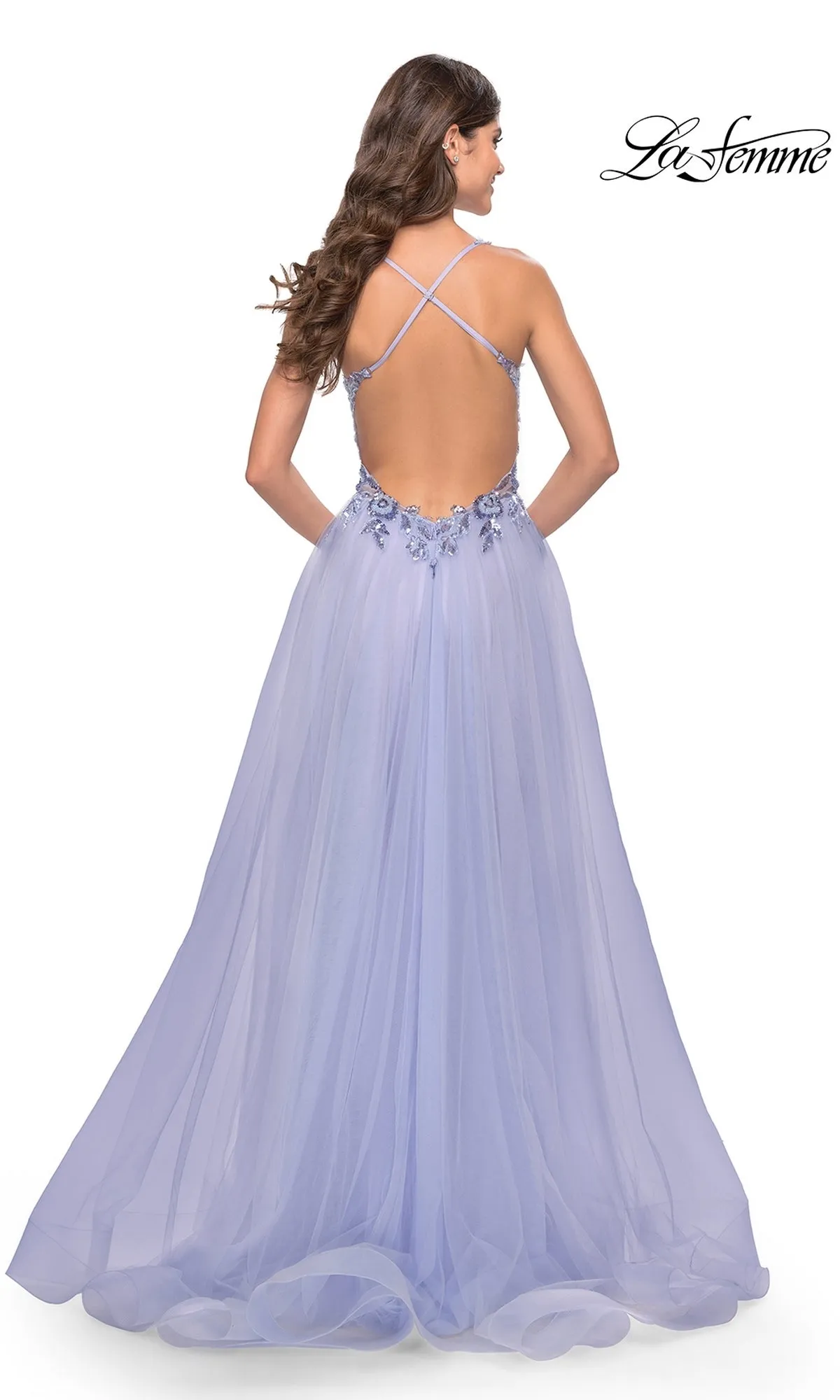 La Femme Lace-Bodice Long Prom Dress 31369 sold by PromGirl product image thumbnail 2
