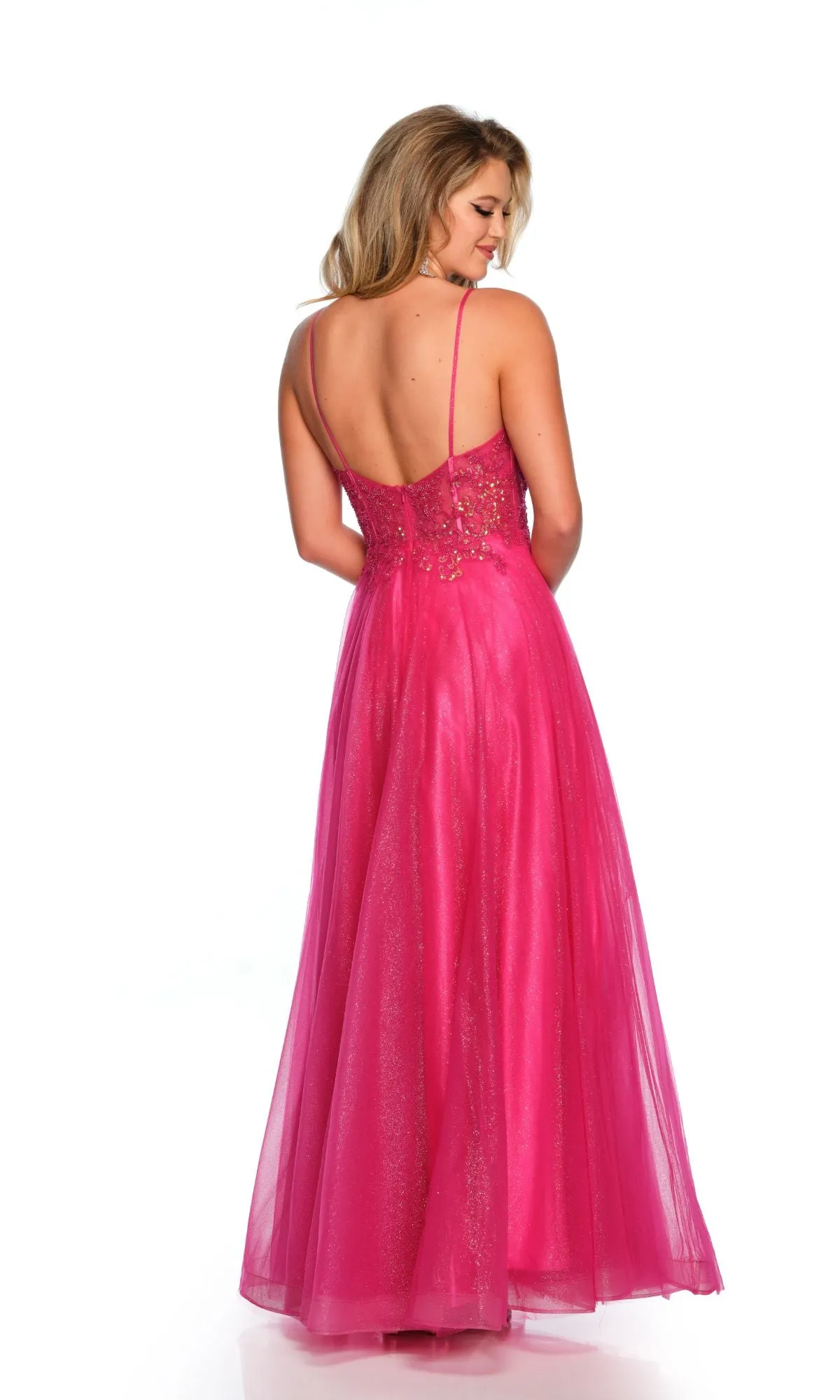Dave and Johnny Long Fuchsia Pink Prom Dress 11243 sold by PromGirl product image thumbnail 2