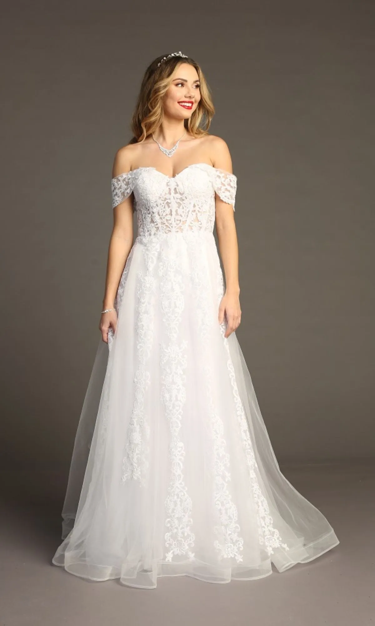 Long Lace Prom Ball Gown: Chicas CA1103 sold by PromGirl product image thumbnail 3