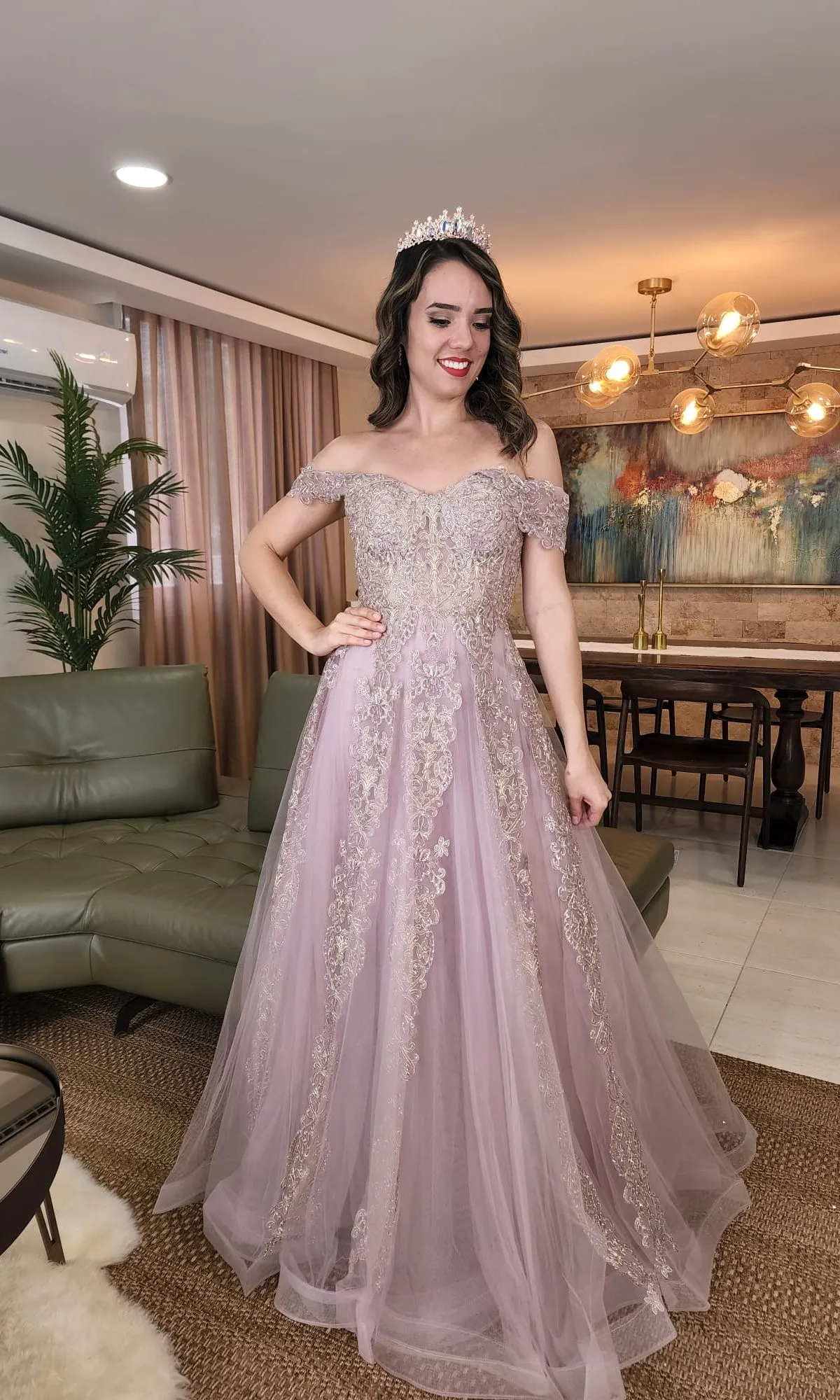 Long Lace Prom Ball Gown: Chicas CA1103 sold by PromGirl