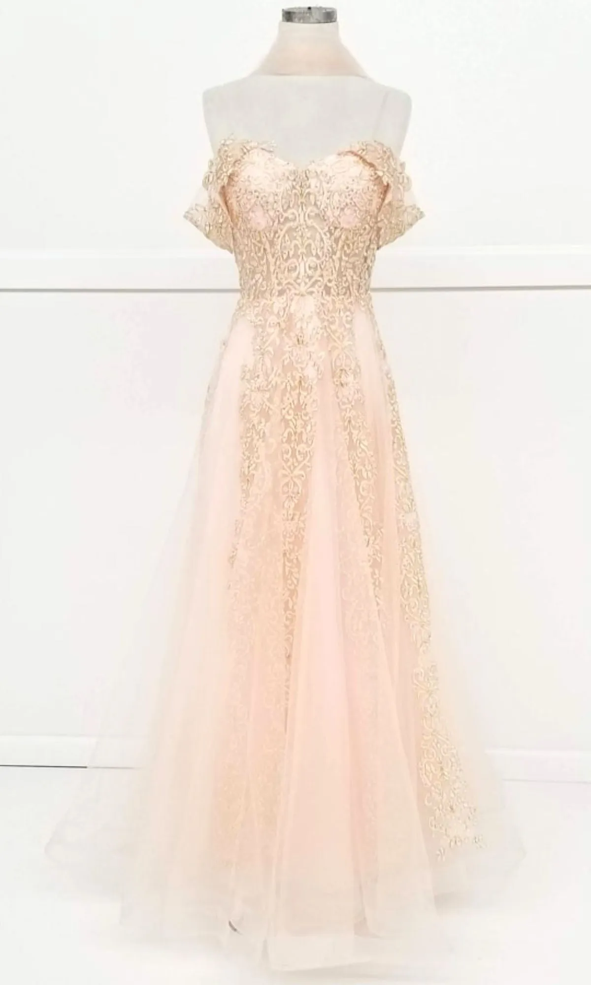 Long Lace Prom Ball Gown: Chicas CA1103 sold by PromGirl product image thumbnail 5