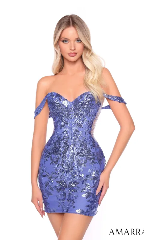 Short Homecoming Dress 88054 by Amarra sold by PromGirl