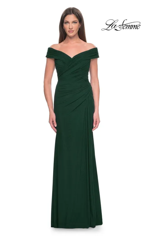 La Femme Off-the-Shoulder Long Prom Dress 31677 sold by PromGirl