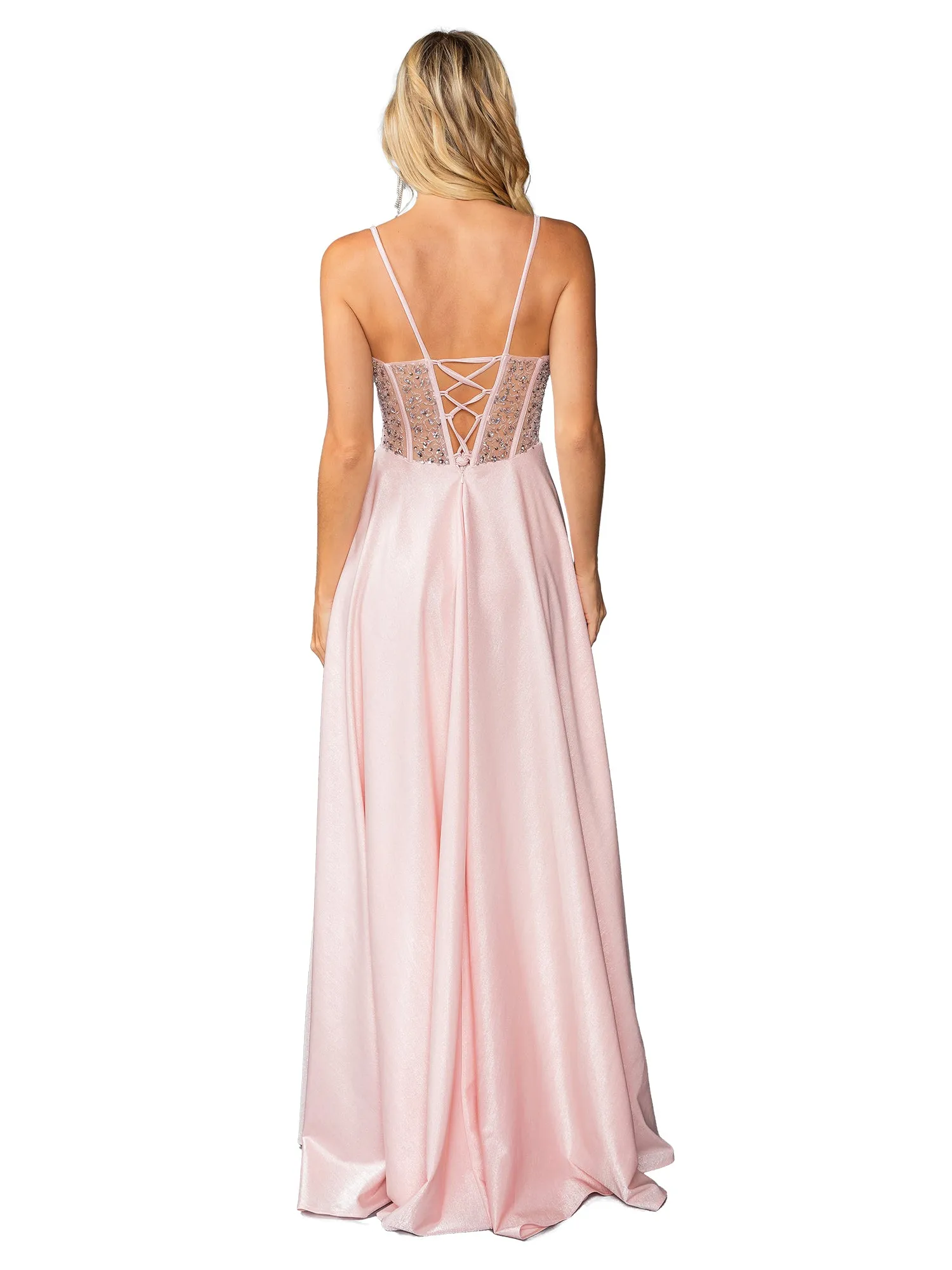Long Blush Pink Prom Dress: Dancing Queen 4463 sold by PromGirl product image thumbnail 2