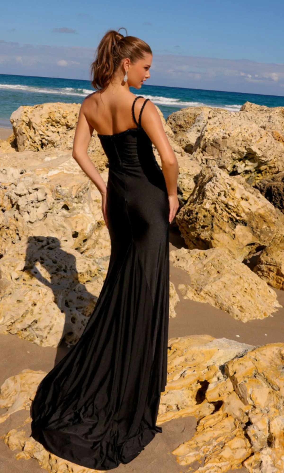 Amelia Couture One-Shoulder Prom Dress AC0013 sold by PromGirl product image thumbnail 2