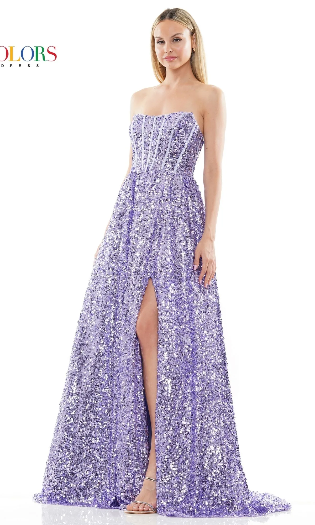 Colors Dress Strapless Long Sequin Prom Dress 3229 sold by PromGirl