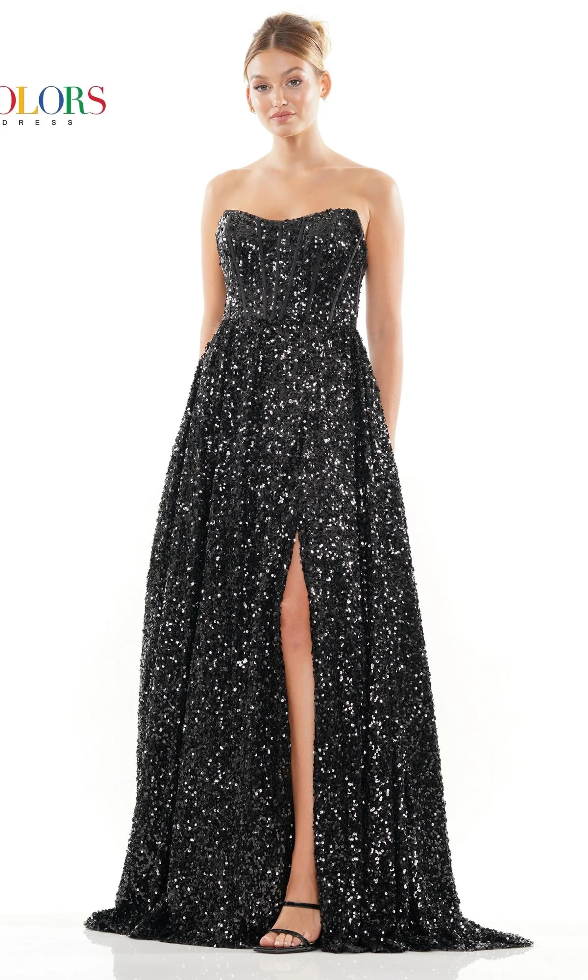 Colors Dress Strapless Long Sequin Prom Dress 3229 sold by PromGirl product image thumbnail 3