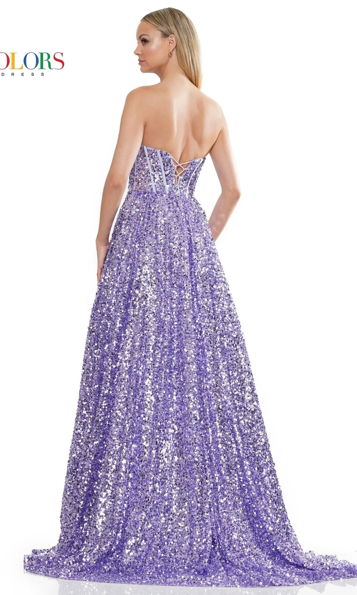 Colors Dress Strapless Long Sequin Prom Dress 3229 sold by PromGirl product image thumbnail 2