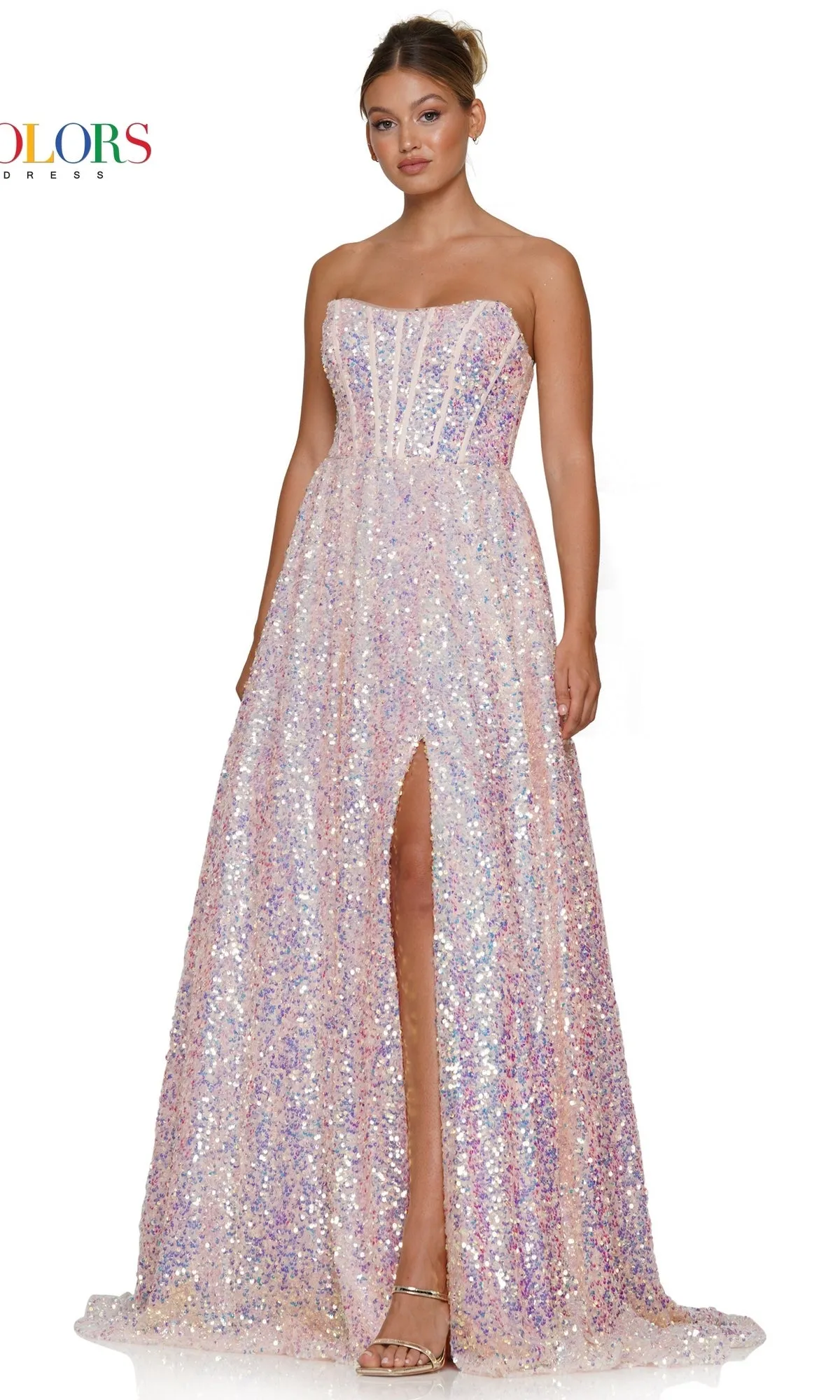 Colors Dress Strapless Long Sequin Prom Dress 3229 sold by PromGirl product image thumbnail 4