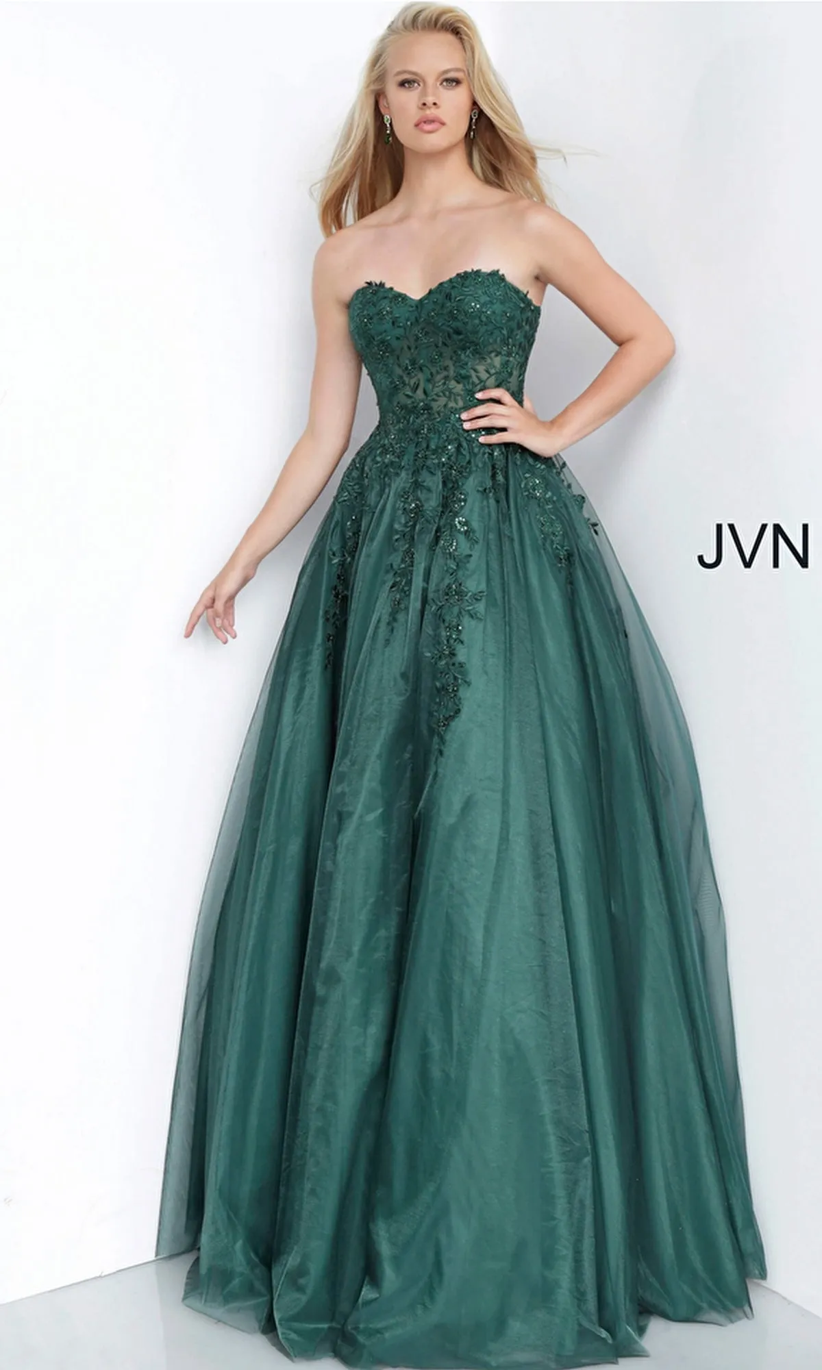 Strapless Long Ball Gown: Jovani 00915 sold by PromGirl
