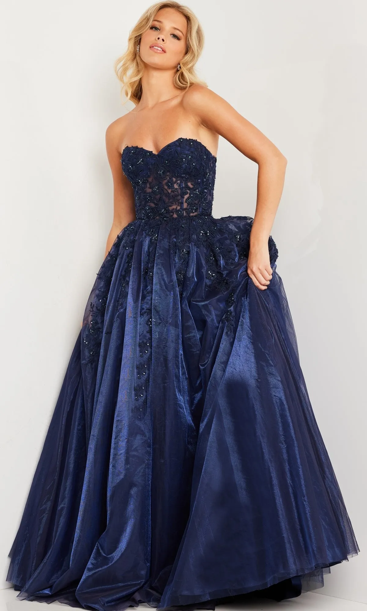 Strapless Long Ball Gown: Jovani 00915 sold by PromGirl product image thumbnail 5