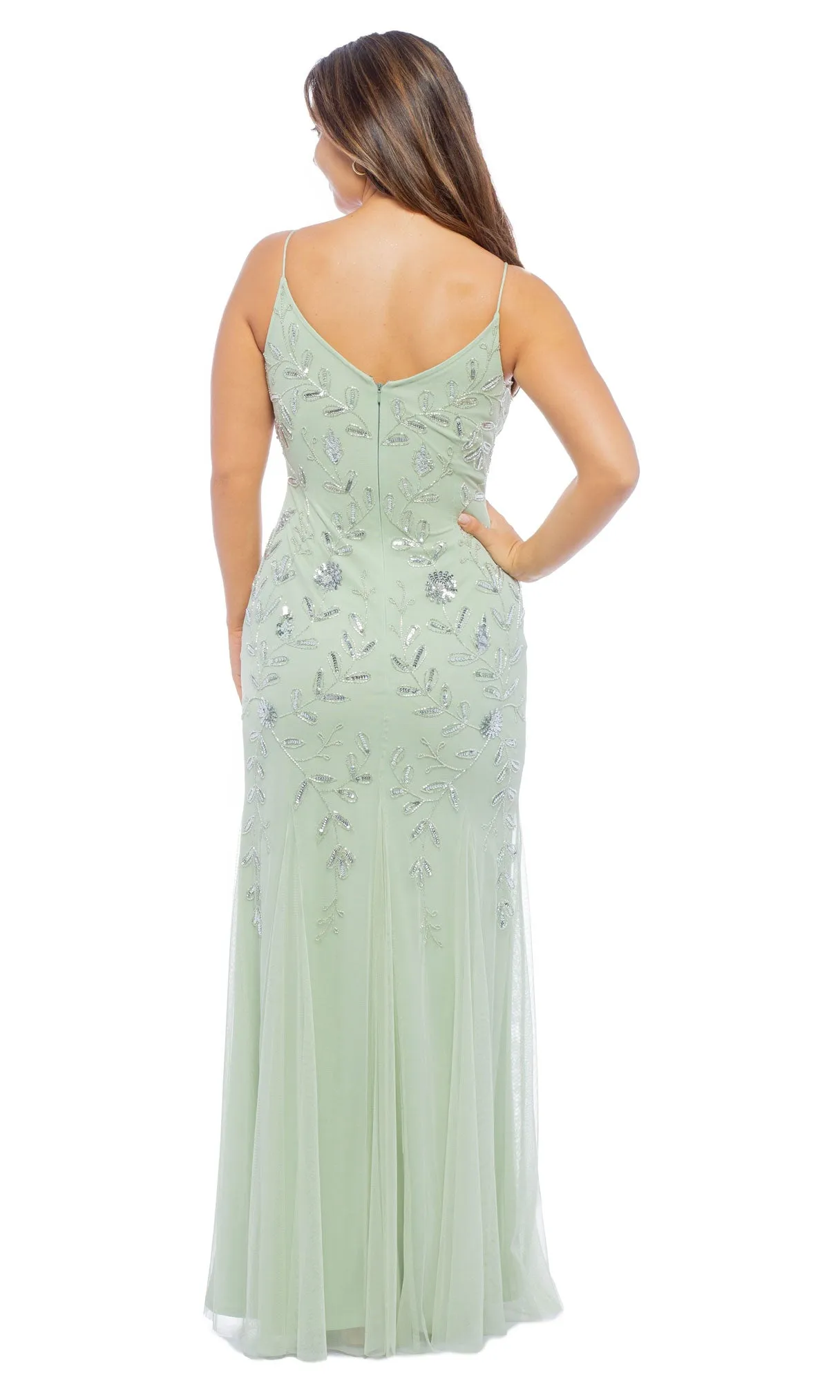 Jump Long Sage Green Beaded Prom Dress 13197 sold by PromGirl product image thumbnail 2