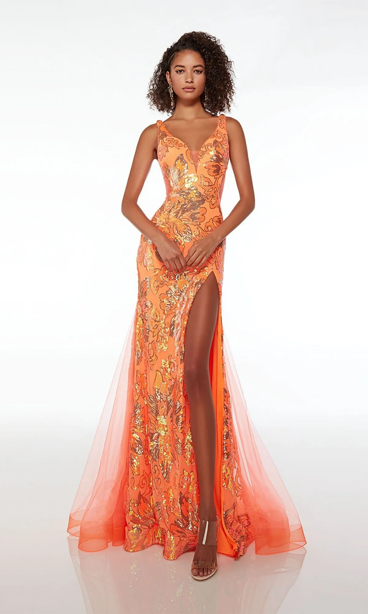 Alyce Backless Sequin-Print Prom Dress 61549 sold by PromGirl product image thumbnail 3