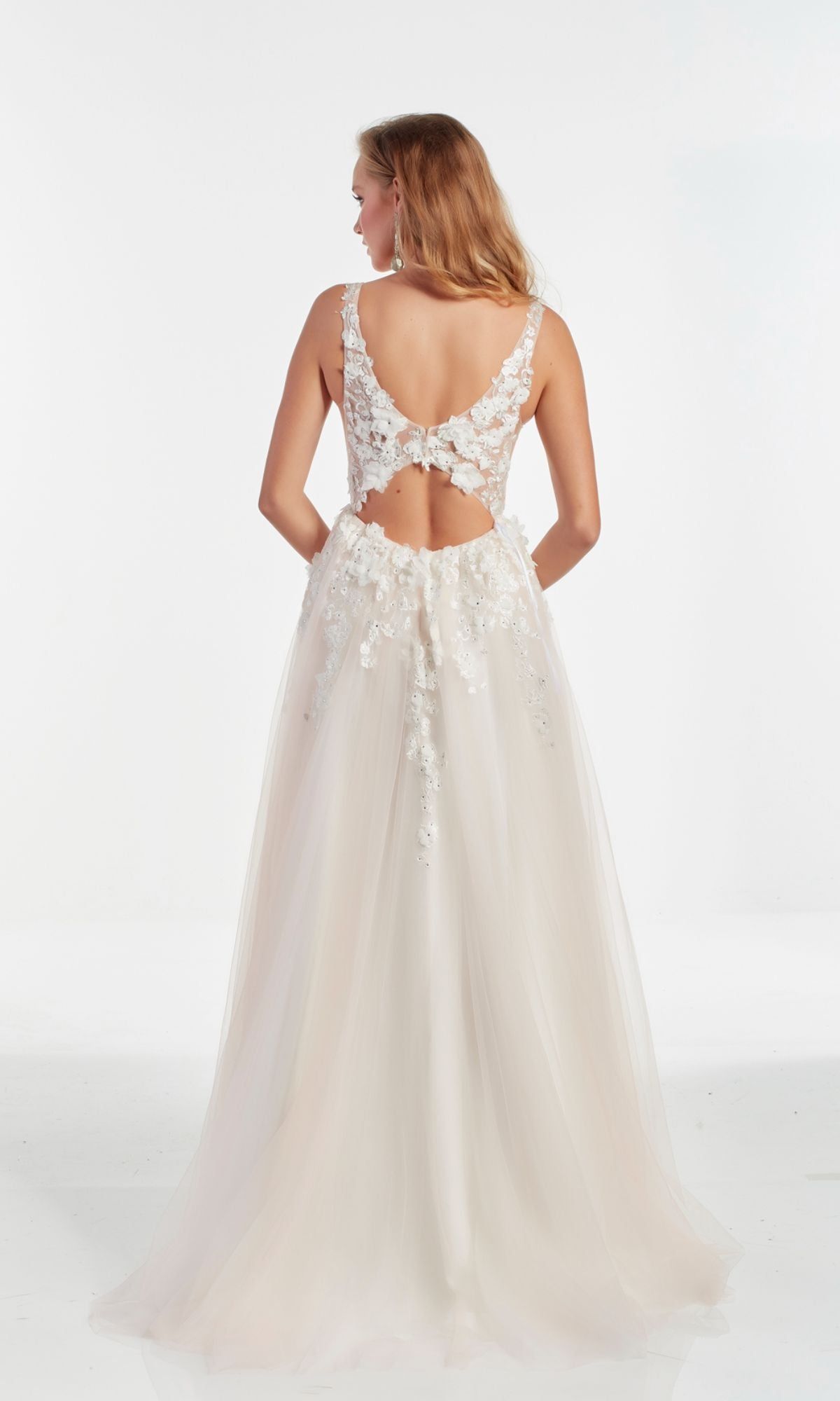 White Ball Gown 60894 by Alyce sold by PromGirl product image thumbnail 2