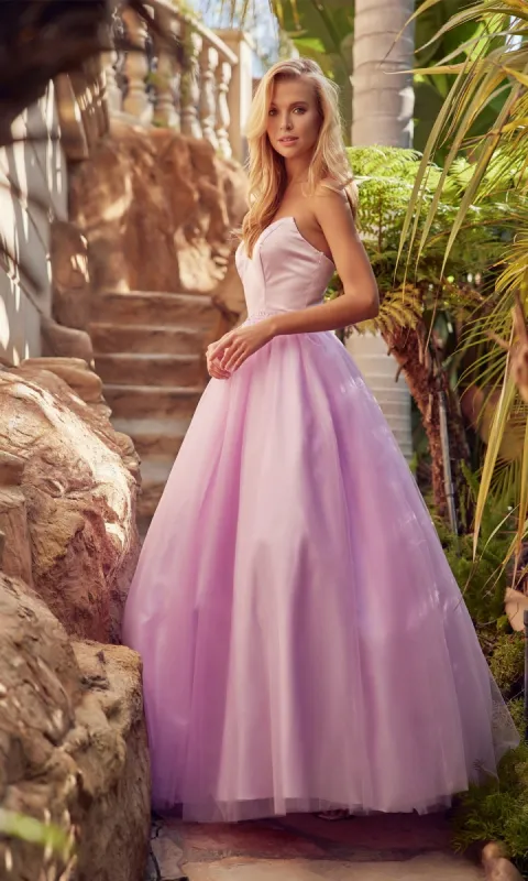 Strapless Sweetheart Long Prom Ball Gown 265 sold by PromGirl