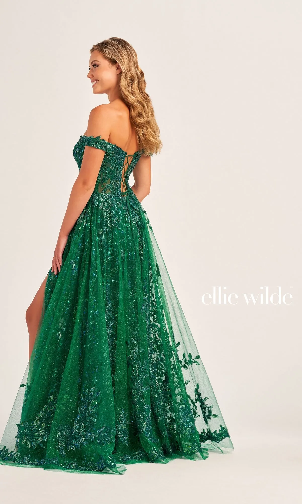 Ellie Wilde A-Line Off-Shoulder Prom Dress EW35116 sold by PromGirl product image thumbnail 2