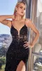 Sheer-Corset Long Sequin Prom Dress CD840 sold by PromGirl