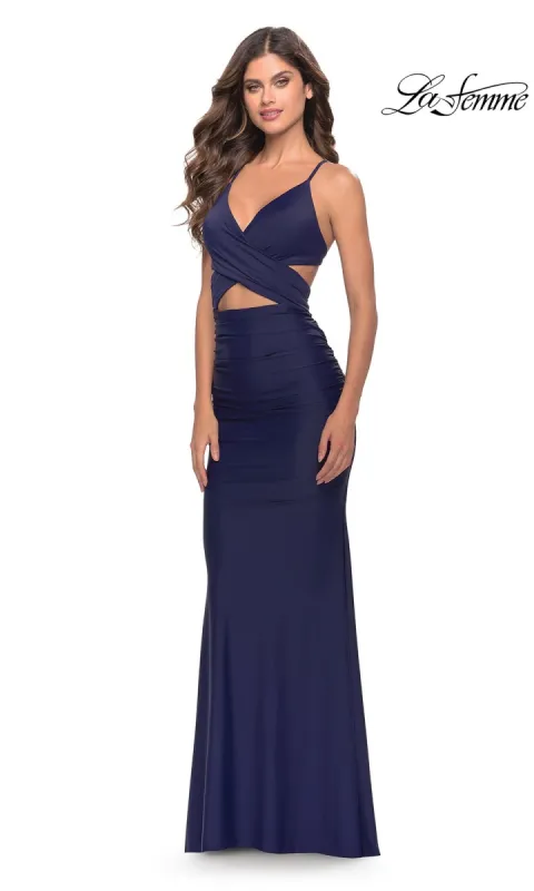 La Femme Long Cut-Out Prom Dress 31360 sold by PromGirl