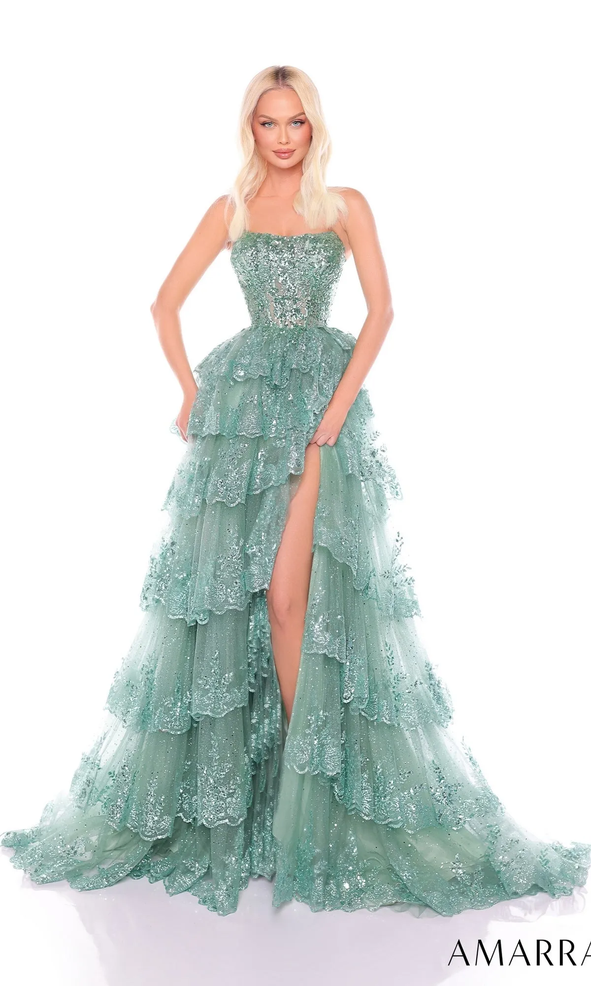 Long formal Dress 88499 by Amarra sold by PromGirl