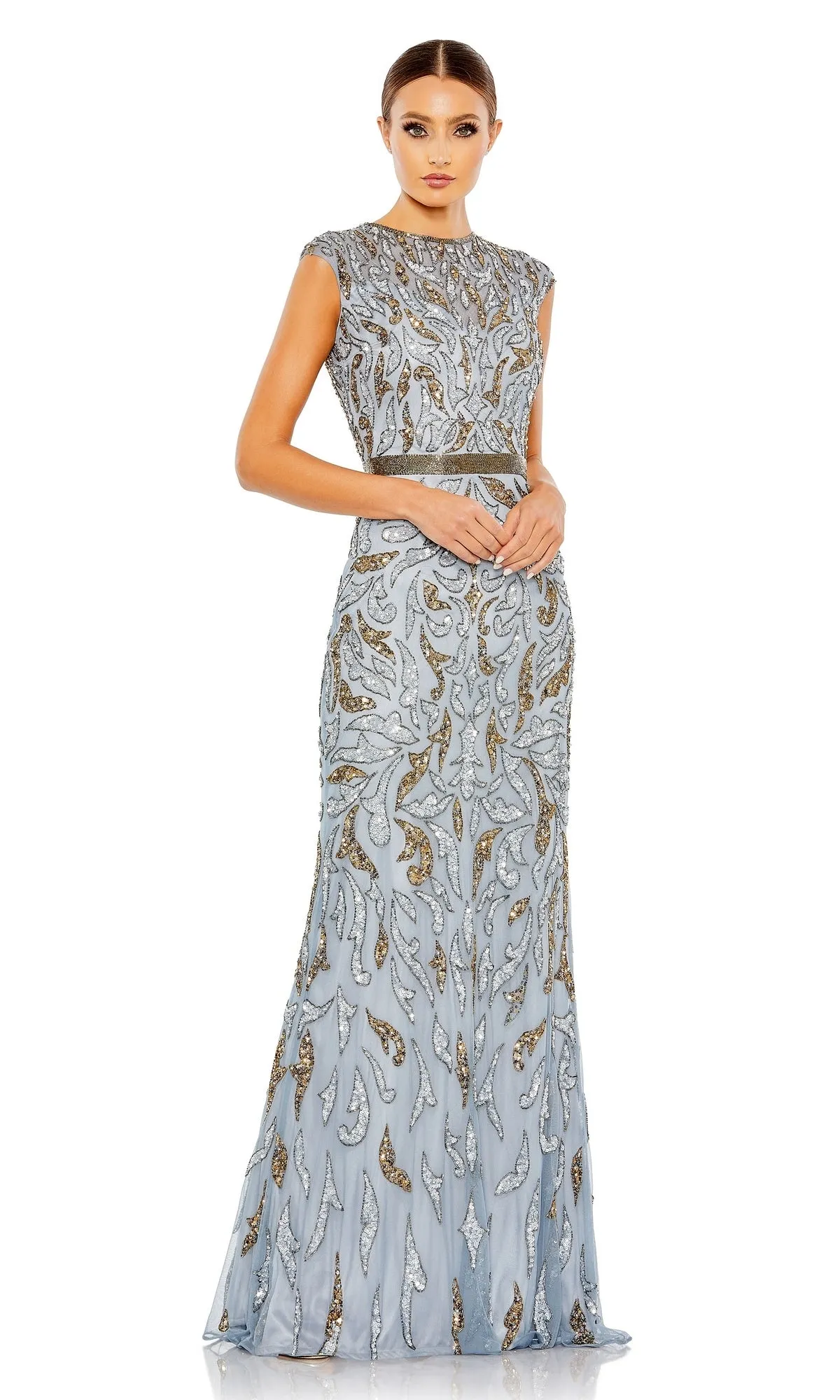 Silver Long Sequin Formal Dress: Mac Duggal 5532 sold by PromGirl