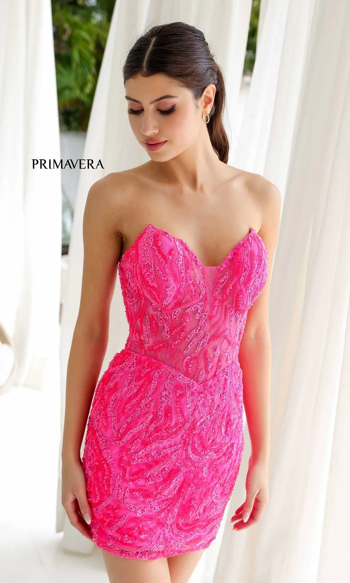 Short Homecoming Dress 4222 by Primavera sold by PromGirl product image thumbnail 3