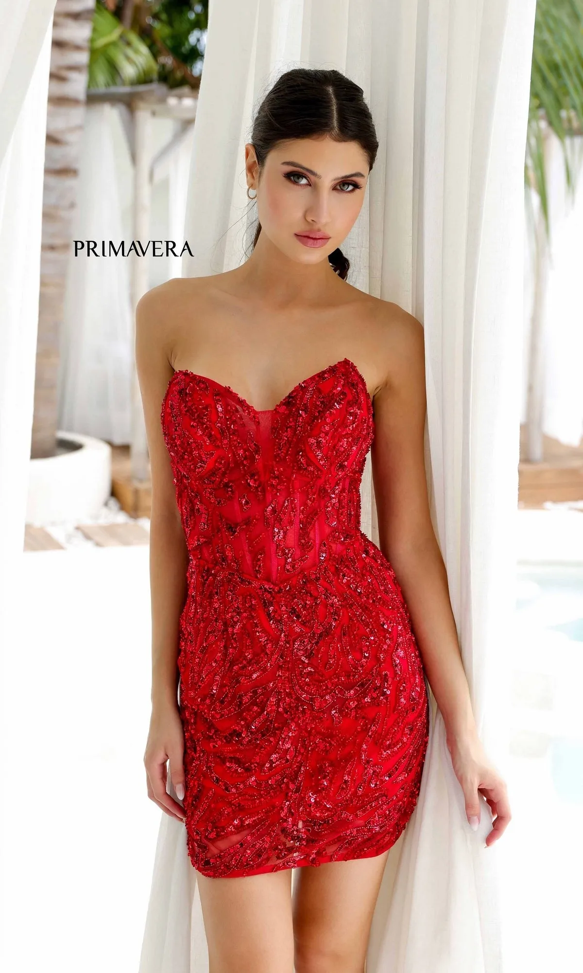 Short Homecoming Dress 4222 by Primavera sold by PromGirl product image thumbnail 4