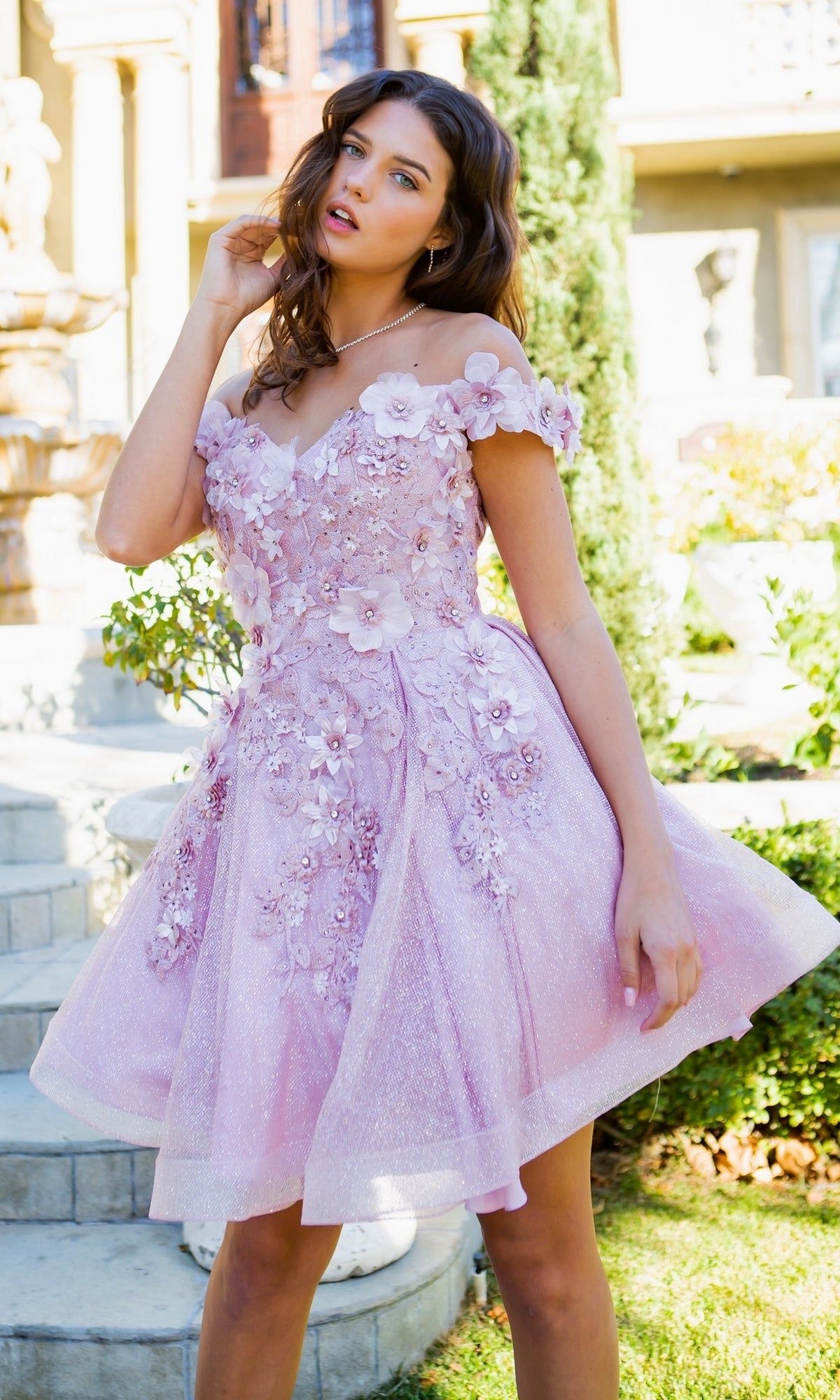 Shimmer Off-Shoulder Short Homecoming Dress 5120J sold by PromGirl product image thumbnail 5