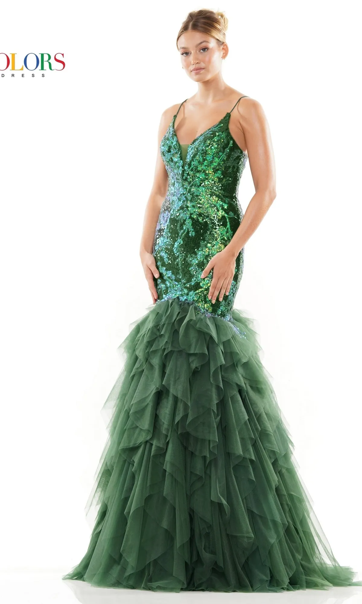 Corset-Back Long Mermaid Prom Dress 3201 sold by PromGirl product image thumbnail 3