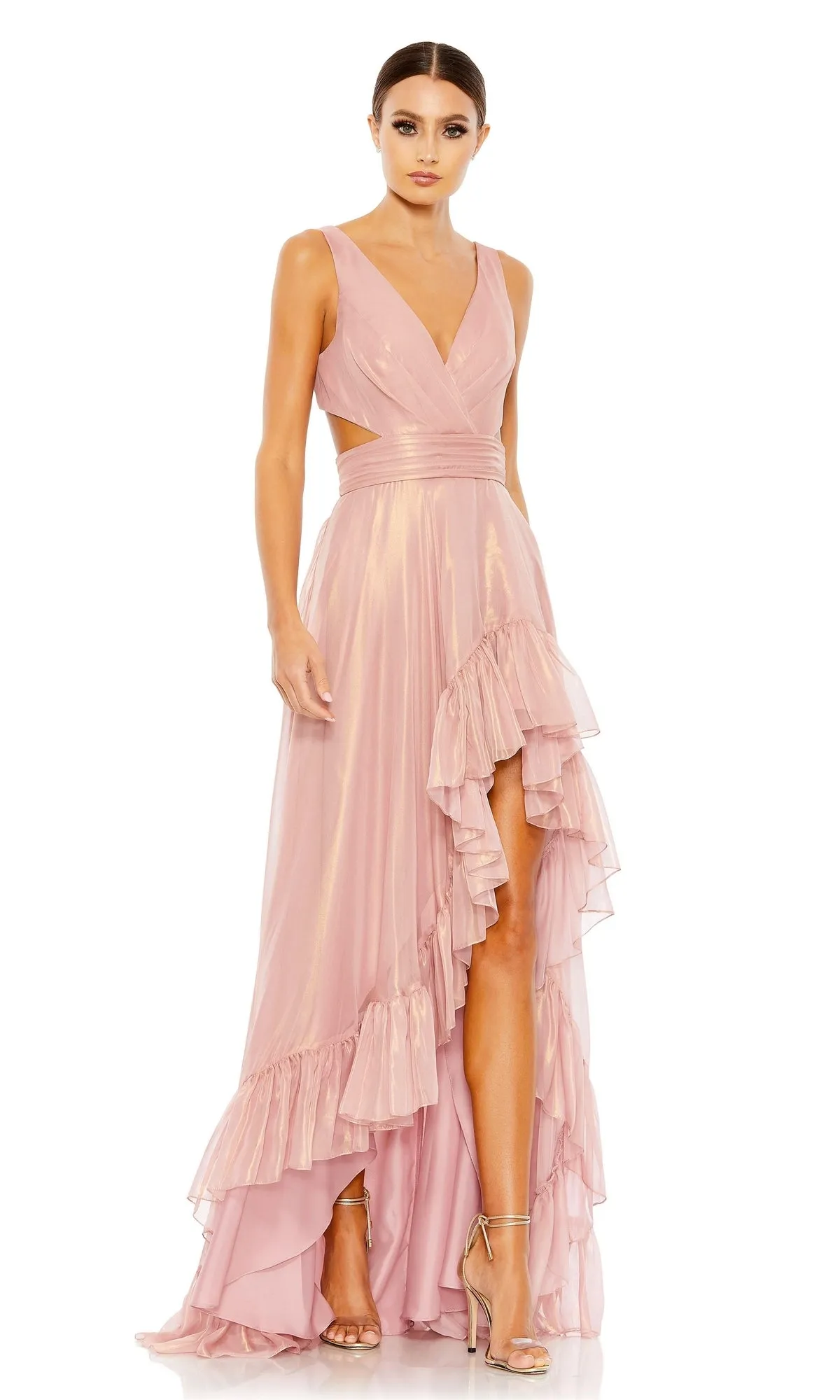 Ruffled High-Low Formal Dress: Mac Duggal 49526 sold by PromGirl product image thumbnail 3