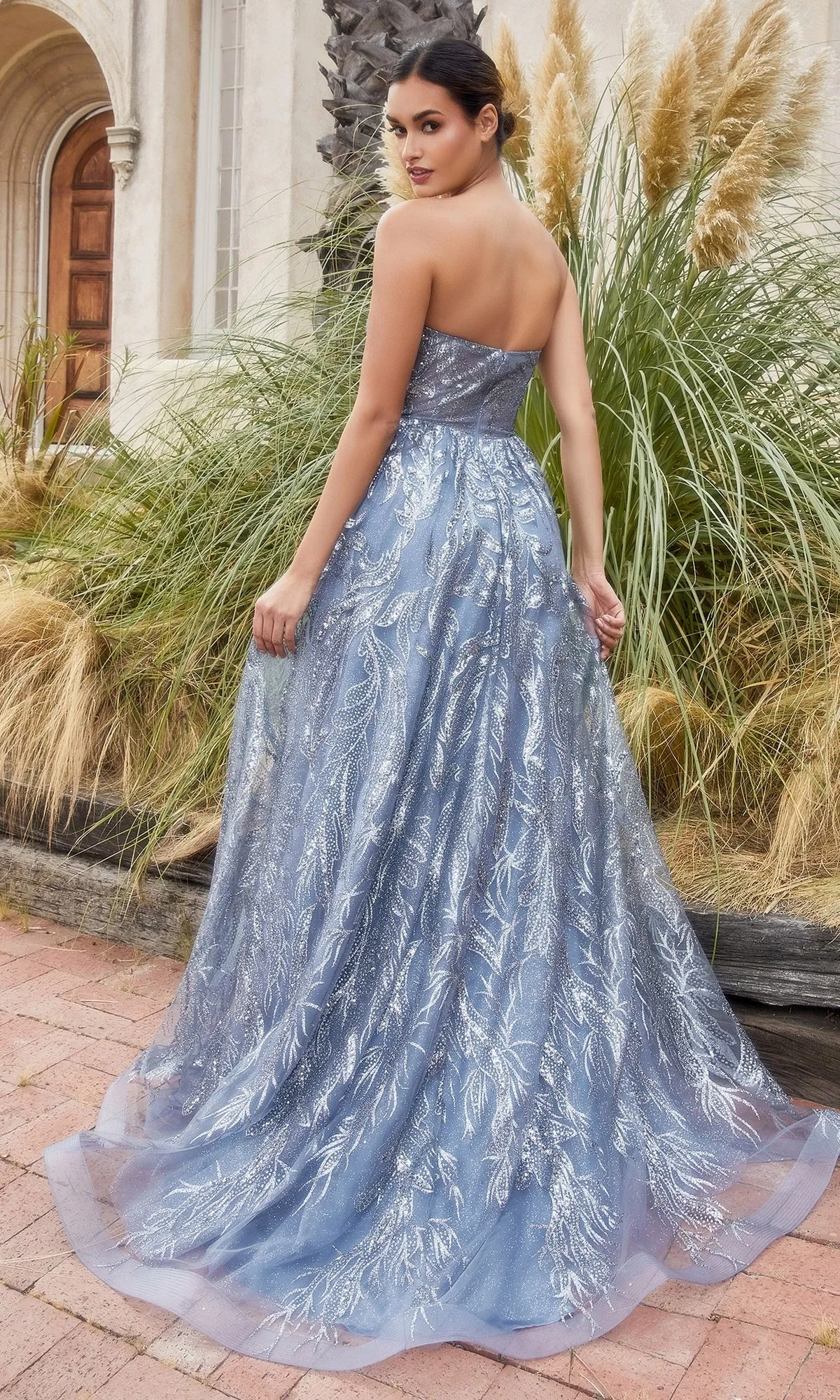 Strapless Long Prom Ball Gown with Capelet A1174 sold by PromGirl product image thumbnail 2