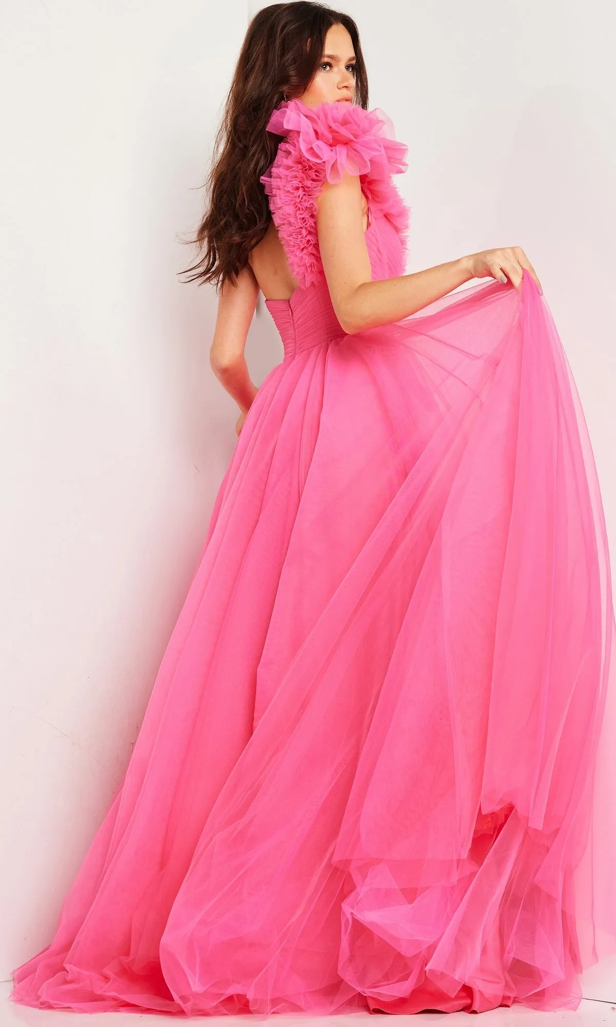 One-Shoulder Long Prom Ball Gown: Jovani 25919 sold by PromGirl product image thumbnail 2