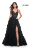 La Femme Long Ruffled Prom Ball Gown 32128 sold by PromGirl