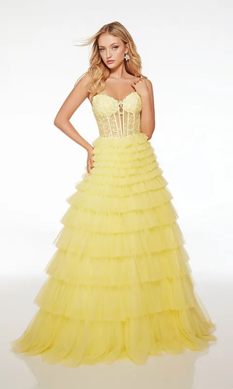 Alyce Corset Long Strapless Prom Ball Gown 61553 sold by PromGirl