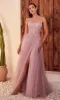 Sheer-Waist Long Glitter-Tulle Prom Dress CLC150 sold by PromGirl