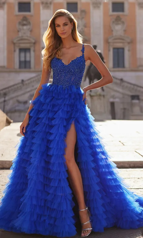 La Femme Long Ruffled Prom Ball Gown 32128 sold by PromGirl