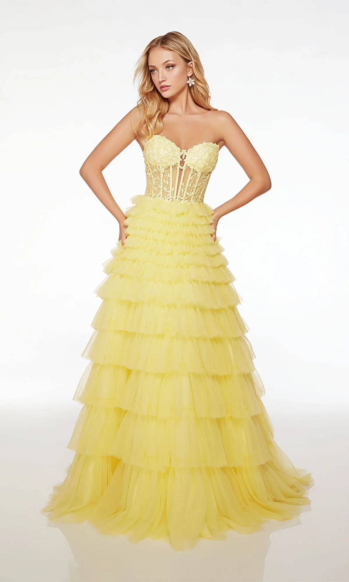 Alyce Corset Long Strapless Prom Ball Gown 61553 sold by PromGirl product image thumbnail 3