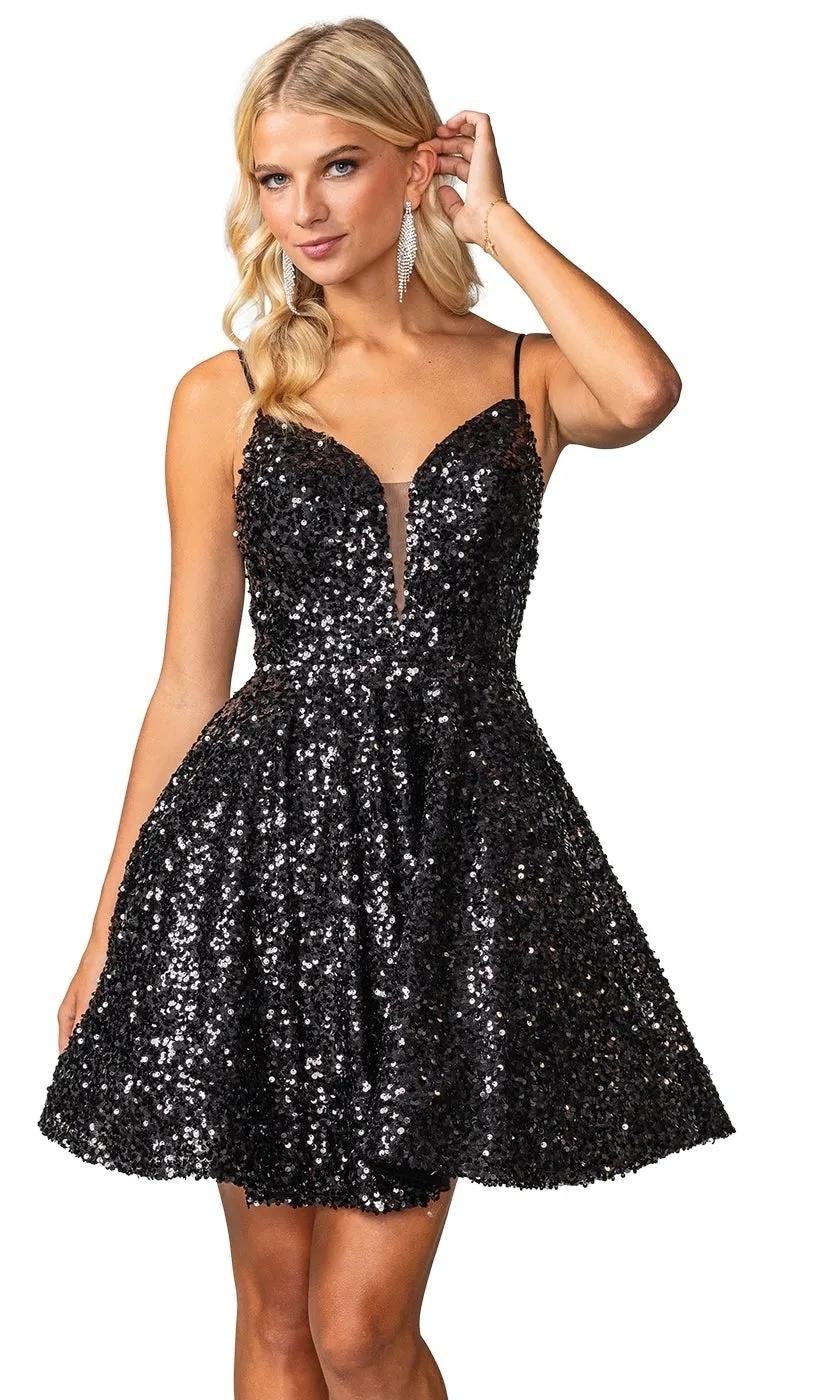 Short Sequin A-Line Homecoming Dress 3356 sold by PromGirl product image thumbnail 3