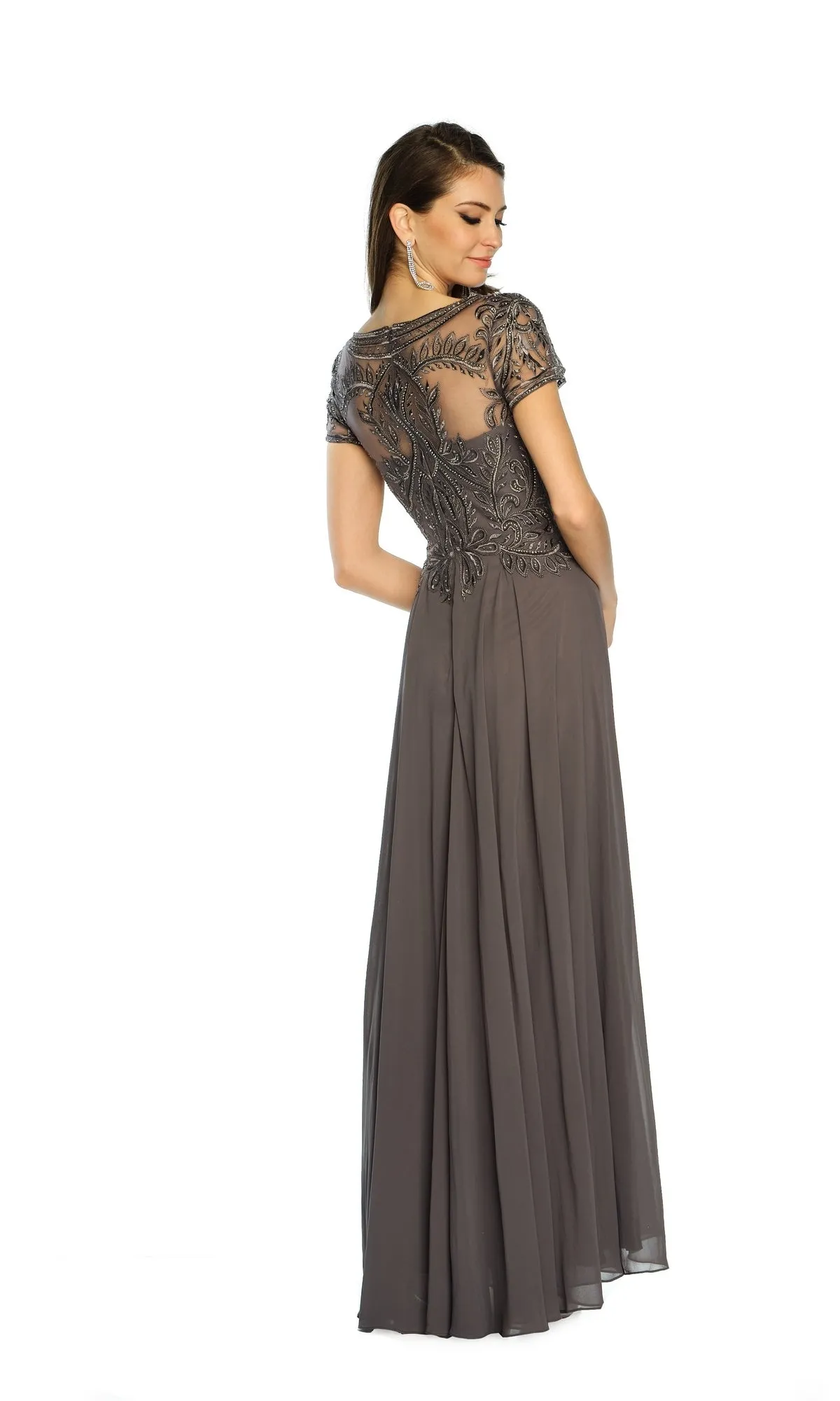 Short Sleeve Formal Dress: Dave & Johnny A9071 sold by PromGirl product image thumbnail 2