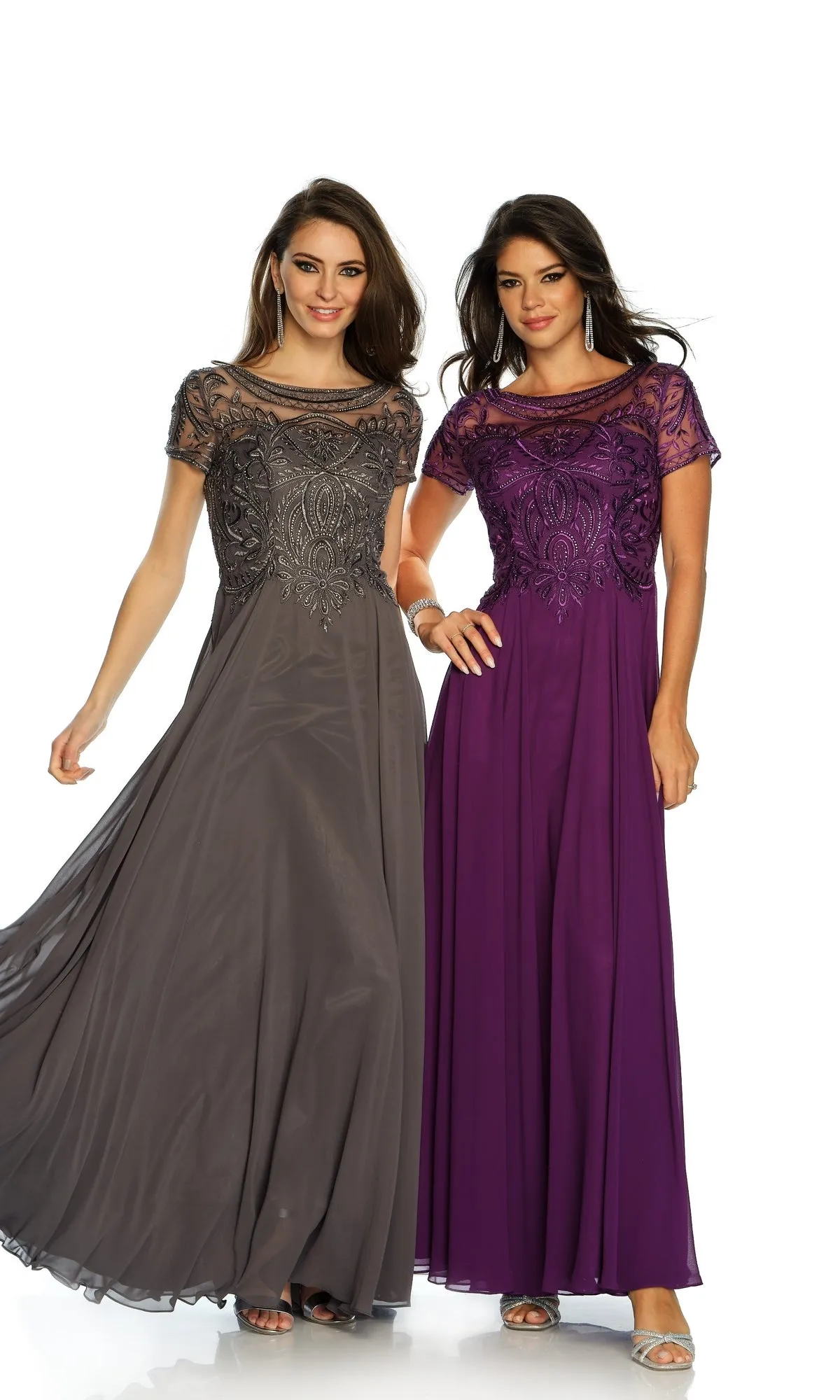 Short Sleeve Formal Dress: Dave & Johnny A9071 sold by PromGirl product image thumbnail 3