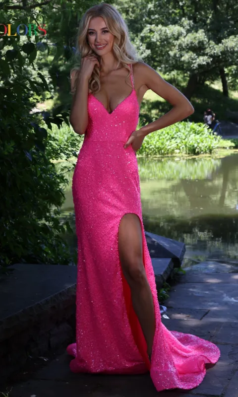 Strappy Open-Back Long Sequin Prom Dress 2975 sold by PromGirl