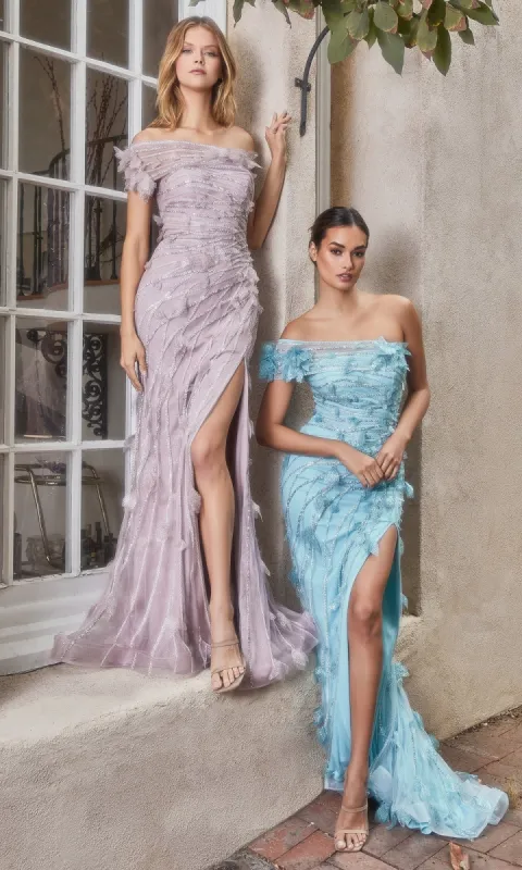 One Off-Shoulder Sleeve Long Formal Dress A1155 sold by PromGirl