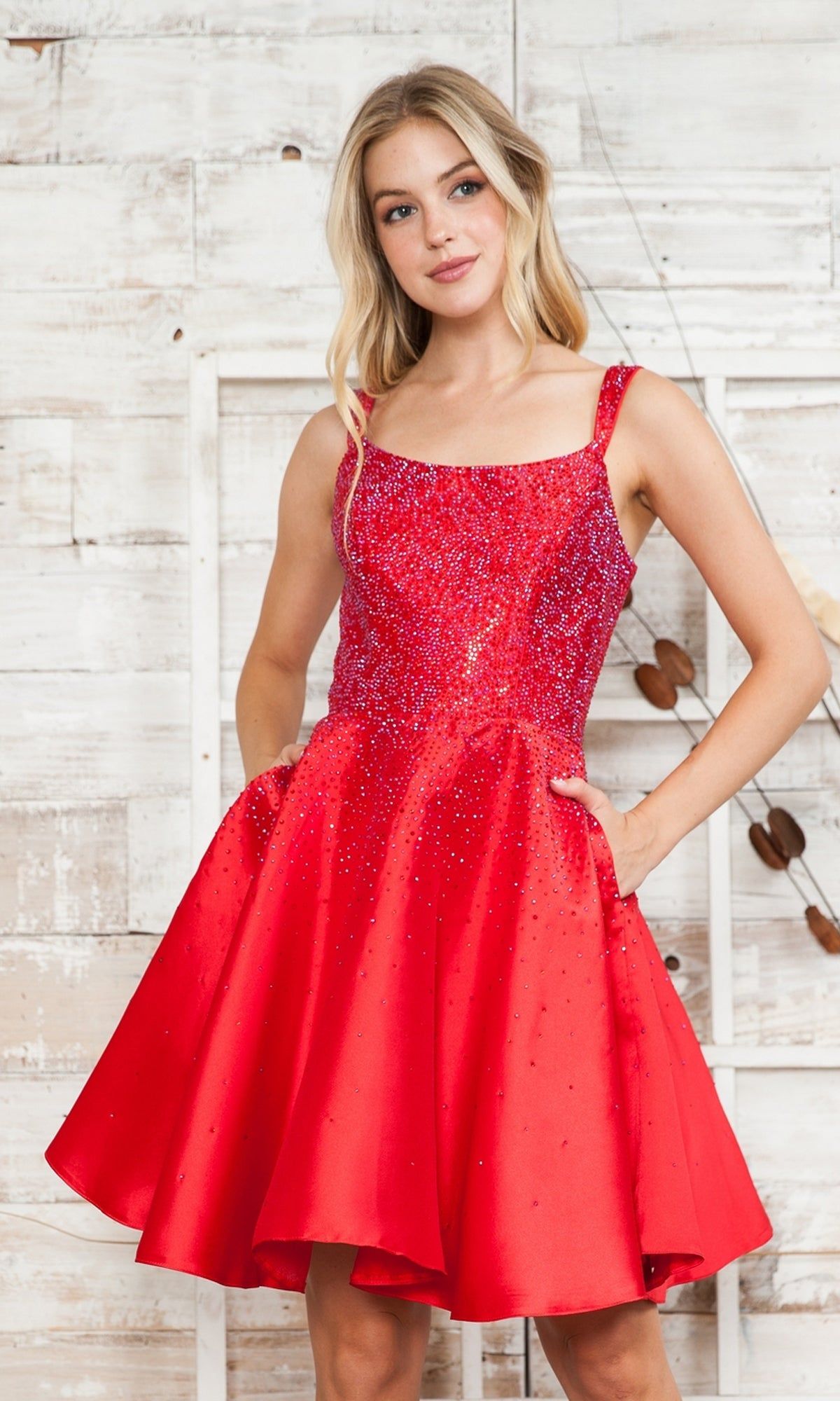 Beaded Short A-Line Homecoming Dress 8958 sold by PromGirl product image thumbnail 5