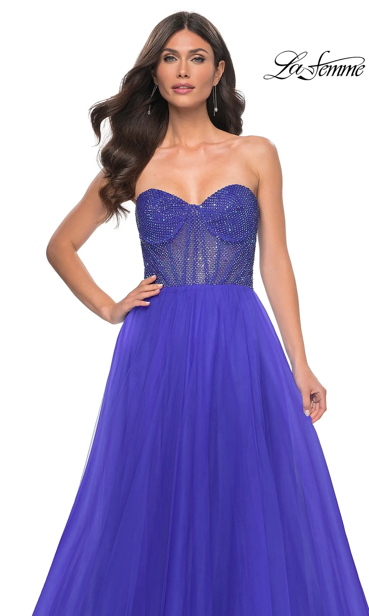 La Femme Strapless Long A-Line Prom Dress 32216 sold by PromGirl product image thumbnail 5