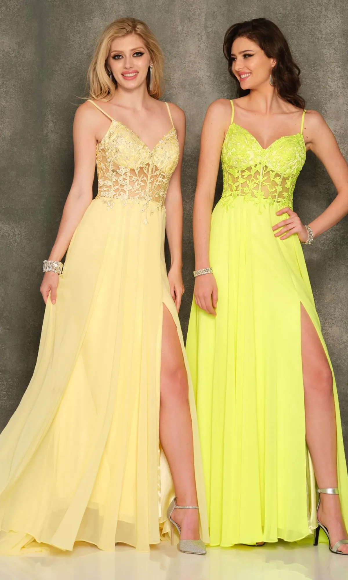 Sheer-Bodice Dave & Johnny Long Prom Dress sold by PromGirl product image thumbnail 4