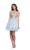 Dave and Johnny Short Blue A-Line Hoco Dress 11753 sold by PromGirl