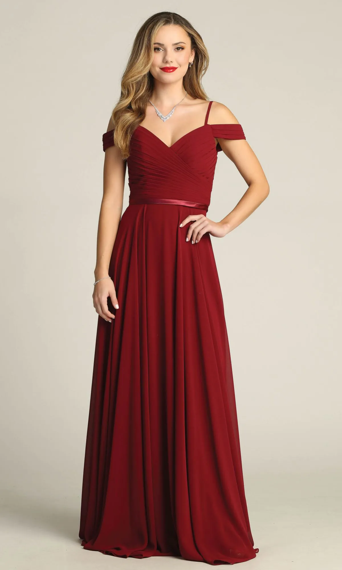 Long A-Line Off-Shoulder Prom Dress: Chicas C8997 sold by PromGirl product image thumbnail 3