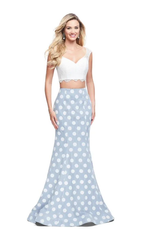 La Femme 26206 Polka Dot Prom Dress made by La Femme