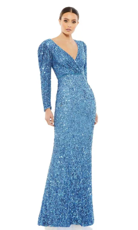Long Sleeve Sequin Formal Dress: Mac Duggal 5510 sold by PromGirl