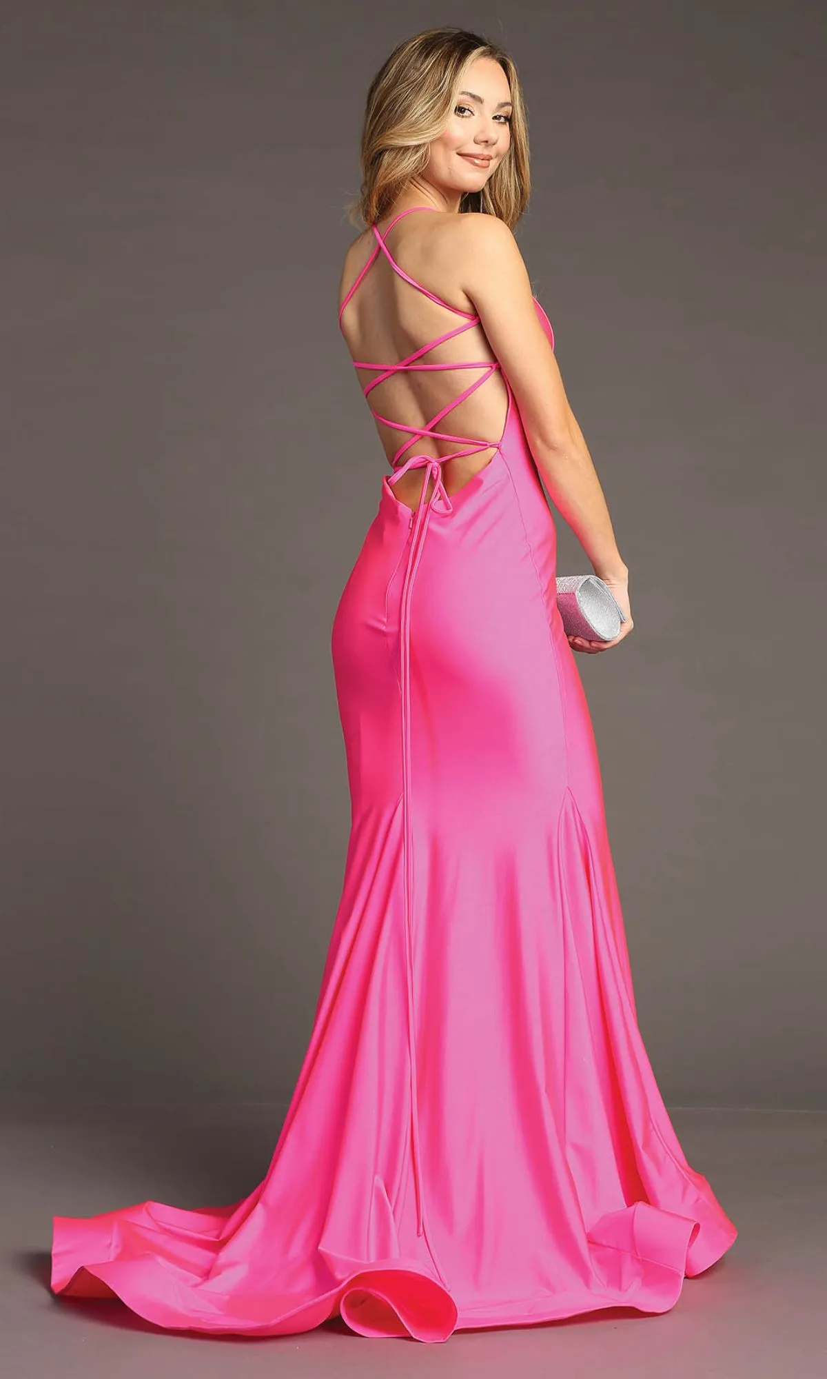 Strappy Open-Back Long Prom Dress: Chicas YG5024 sold by PromGirl product image thumbnail 4