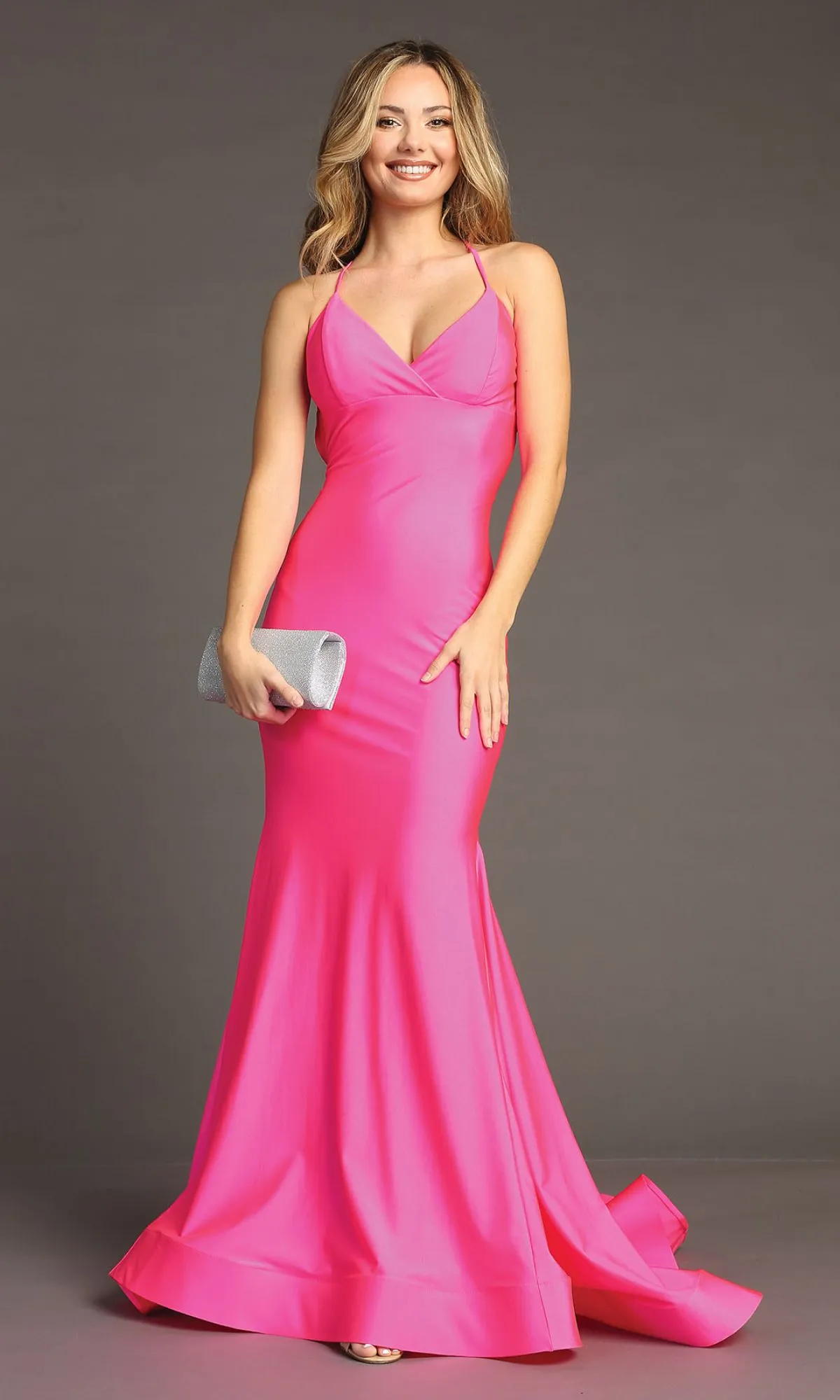 Strappy Open-Back Long Prom Dress: Chicas YG5024 sold by PromGirl product image thumbnail 3